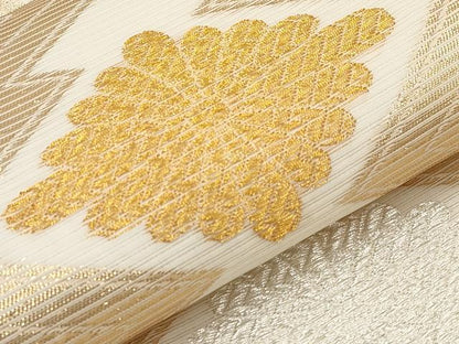 平和屋着物＊夏物 全通柄袋帯 松皮菱花文 金銀糸 正絹 逸品 CABH6059tx