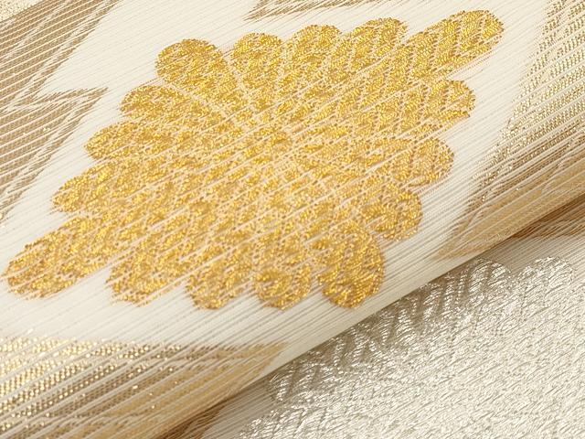 平和屋着物＊夏物 全通柄袋帯 松皮菱花文 金銀糸 正絹 逸品 CABH6059tx