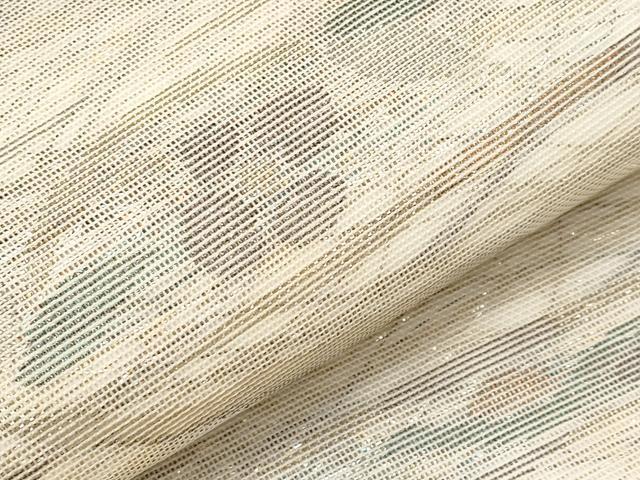平和屋着物＊夏物 六通柄袋帯 草花文 金糸 正絹 逸品 CABH6061tx