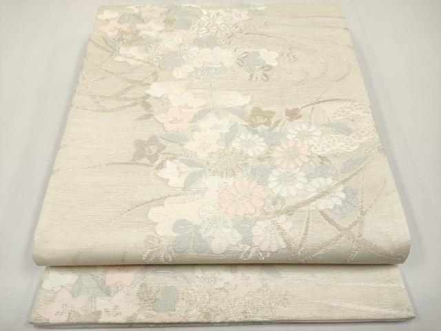 平和屋着物＊夏物 六通柄袋帯 流水花籠文 金銀糸 正絹 逸品 未使用 CABH6075tx