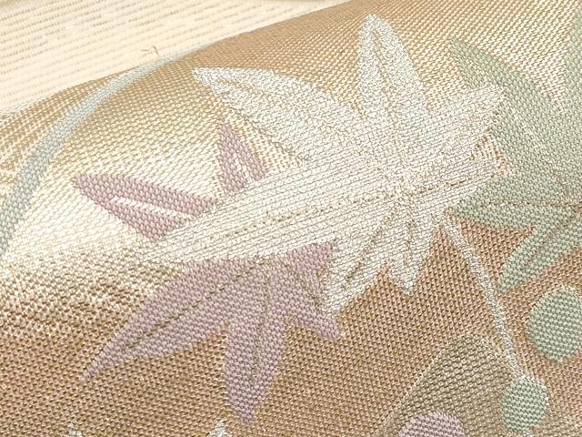 平和屋着物＊夏物 六通柄袋帯 竜田川 金銀糸 正絹 逸品 CABH6076tx