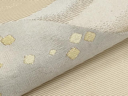 平和屋着物＊夏物　九寸名古屋帯　遠山文　金銀糸　正絹　逸品　CABH6084tx