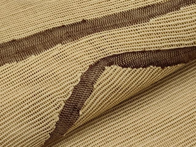 平和屋着物＊夏物　八寸名古屋帯　重ね山文　正絹　逸品　CABH6086tx