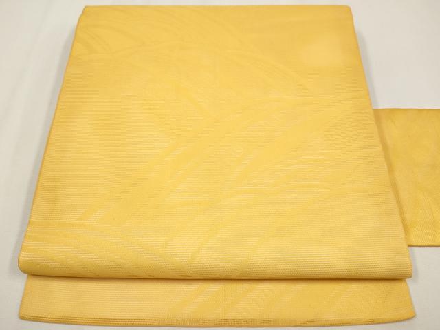 平和屋着物＊夏物　九寸名古屋帯　重ね山文　山吹色　正絹　逸品　CABH6093tx