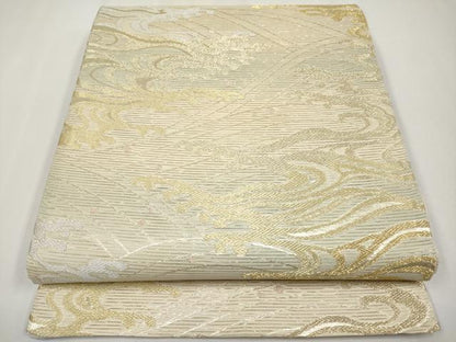 平和屋着物＊夏物 六通柄袋帯 さわやか 金銀糸 正絹 逸品 CABH6096tx