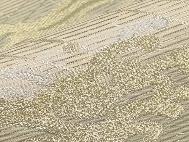 平和屋着物＊夏物 六通柄袋帯 さわやか 金銀糸 正絹 逸品 CABH6096tx