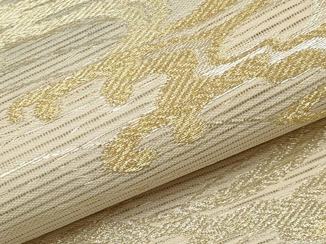 平和屋着物＊夏物 六通柄袋帯 さわやか 金銀糸 正絹 逸品 CABH6096tx