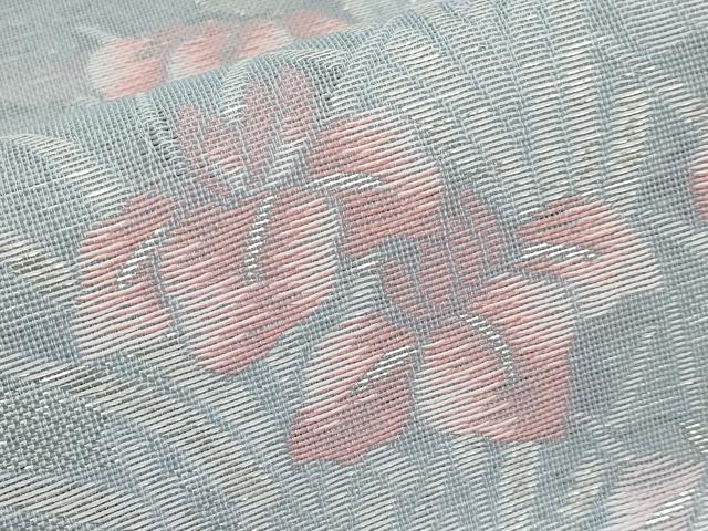 平和屋着物＊夏物 六通柄袋帯 杜若 銀糸 CABH6100tx
