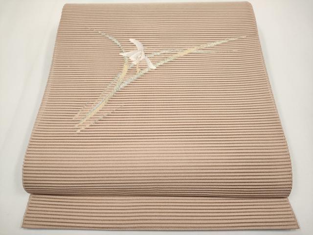 平和屋着物＊夏物　八寸名古屋帯　絽綴れ　草花文　金銀糸　正絹　逸品　CABH6110tx