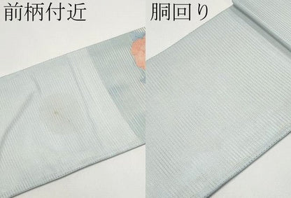 平和屋着物＊夏物　九寸名古屋帯　枝花文　銀糸　正絹　逸品　CABH6112tx