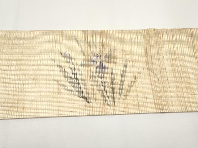 平和屋着物＊夏物 九寸名古屋帯 杜若 正絹 逸品 未使用 CABH6115tx