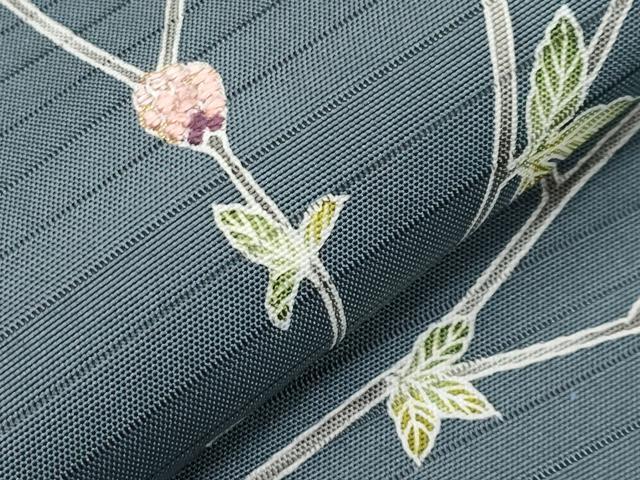 平和屋着物＊夏物 絽塩瀬 九寸名古屋帯 刺繍 枝蕾 金彩 三越扱い 正絹 逸品 未使用 CABH6116tx