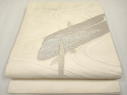 平和屋着物＊夏物 九寸開き名古屋帯 流水板橋文 金銀糸 正絹 逸品 CABH6120tx