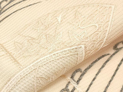 平和屋着物＊夏物　中国三大刺繍　スワトウ刺繍　九寸名古屋帯　地紙花文　正絹　逸品　未使用　CABH6123tx