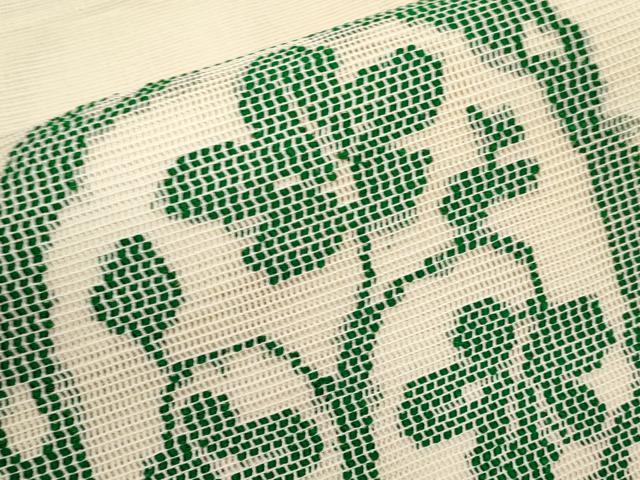 平和屋着物＊夏物 八寸名古屋帯 花丸文 正絹 逸品 CABH6135tx