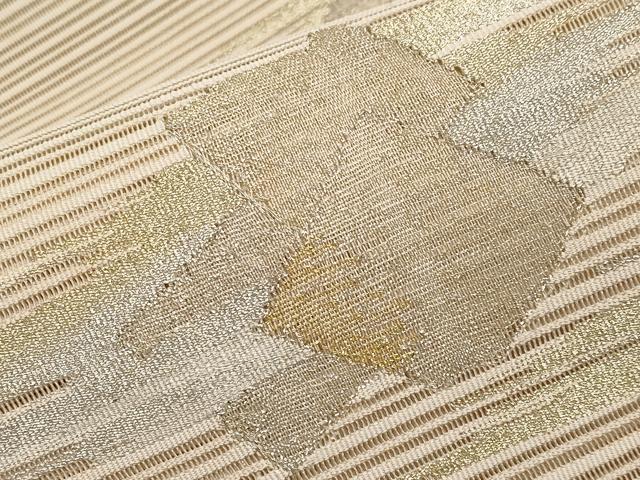 平和屋着物＊夏物　八寸名古屋帯　絽綴れ　箔散らし　金銀糸　正絹　逸品　CABH6138tx