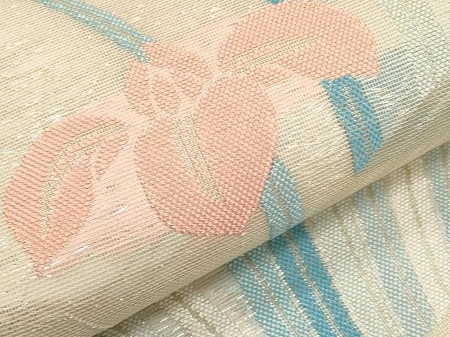 平和屋着物＊夏物　六通柄袋帯　杜若　金糸　正絹　逸品　CABH6142tx