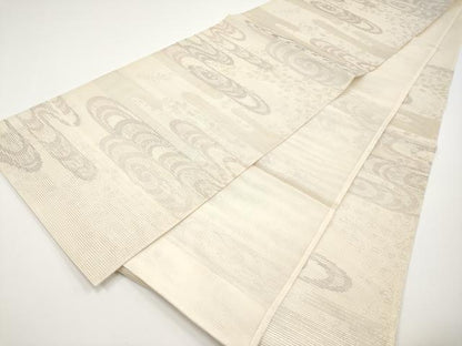 平和屋着物＊夏物　六通柄袋帯　光琳枝葉文　銀糸　正絹　逸品　CABH6147tx