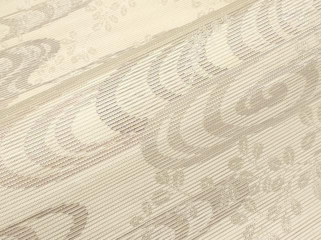 平和屋着物＊夏物　六通柄袋帯　光琳枝葉文　銀糸　正絹　逸品　CABH6147tx