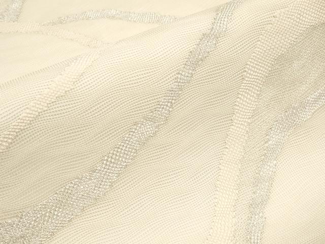 平和屋着物＊夏物　六通柄袋帯　重ね山文　銀糸　正絹　逸品　CABH6148tx