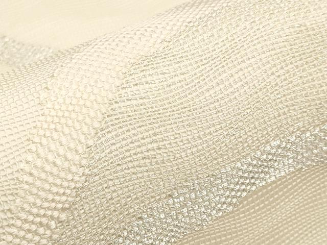 平和屋着物＊夏物　六通柄袋帯　重ね山文　銀糸　正絹　逸品　CABH6148tx