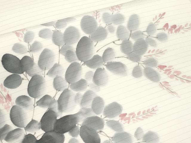 平和屋着物＊夏物　絽塩瀬　九寸開き名古屋帯　作家物　手描き　枝花文　正絹　逸品　CABH6156tx