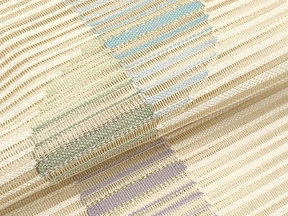 平和屋着物＊夏物　八寸名古屋帯　絽綴れ　抽象文　金銀糸　正絹　逸品　CABH6157tx