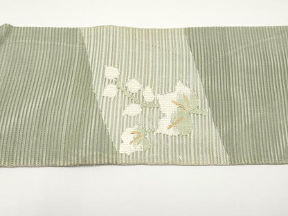 平和屋着物＊夏物　八寸名古屋帯　絽綴れ　枝葉文　正絹　逸品　CABH6160tx