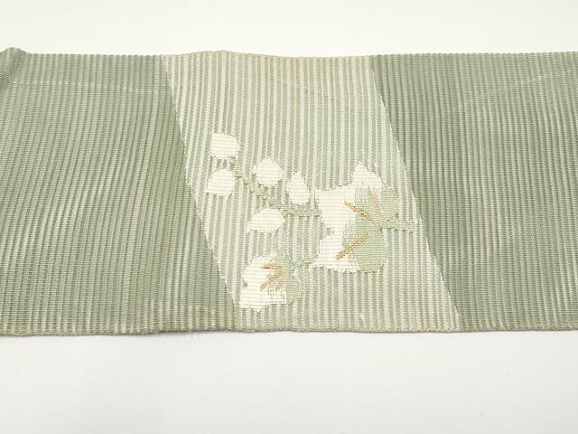 平和屋着物＊夏物　八寸名古屋帯　絽綴れ　枝葉文　正絹　逸品　CABH6160tx