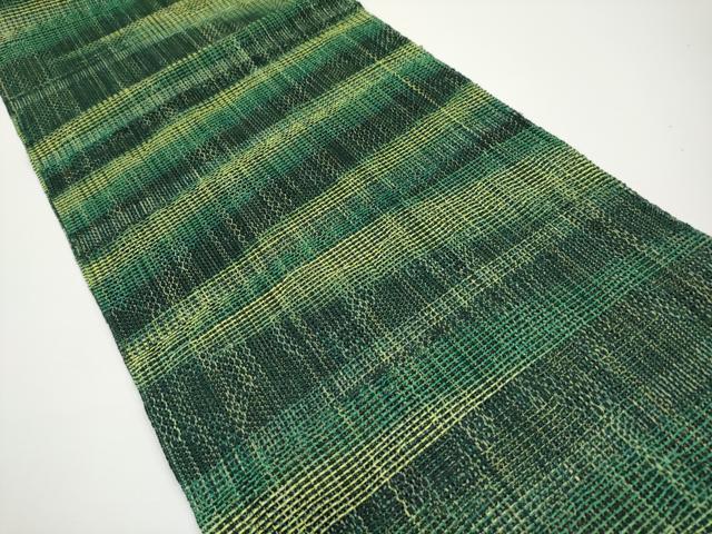 平和屋着物＊夏物　八寸名古屋帯　霞文　正絹　逸品　CABH6172tx