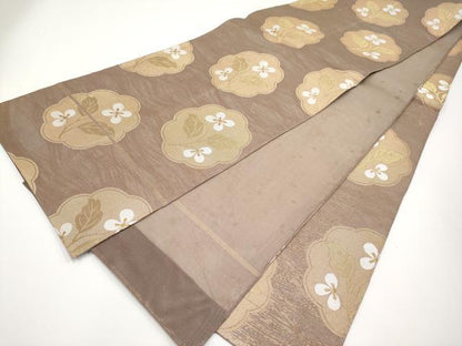 平和屋着物＊夏物 全通柄 本袋帯 草花文 金糸 正絹 逸品 CABH6176tx