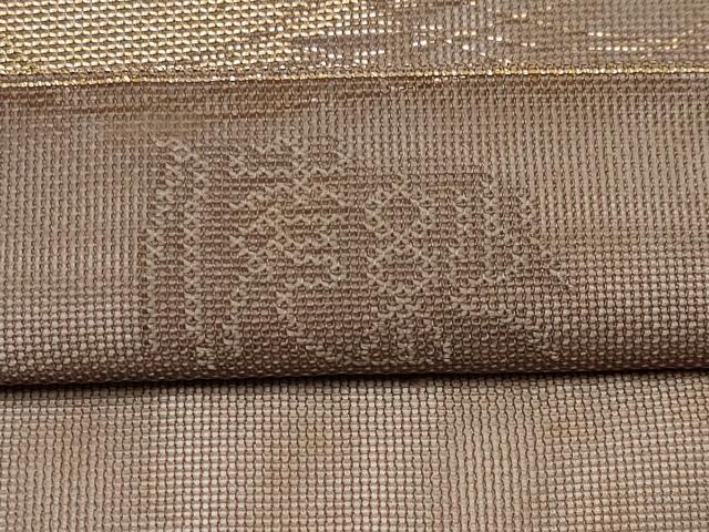 平和屋着物＊夏物 全通柄 本袋帯 草花文 金糸 正絹 逸品 CABH6176tx