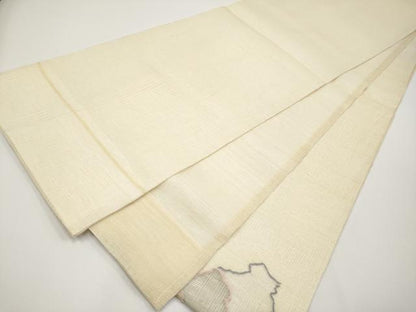 平和屋着物＊夏物 太鼓柄袋帯 すくい織 雪輪重ね文 銀糸 正絹 逸品 CABH6179tx