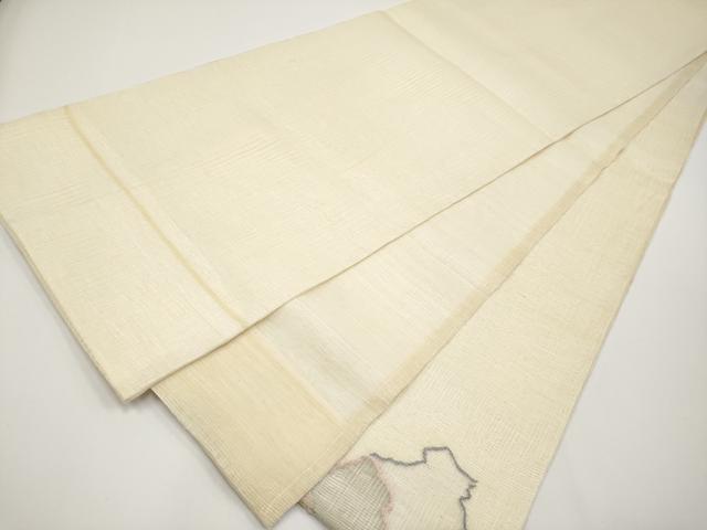 平和屋着物＊夏物 太鼓柄袋帯 すくい織 雪輪重ね文 銀糸 正絹 逸品 CABH6179tx