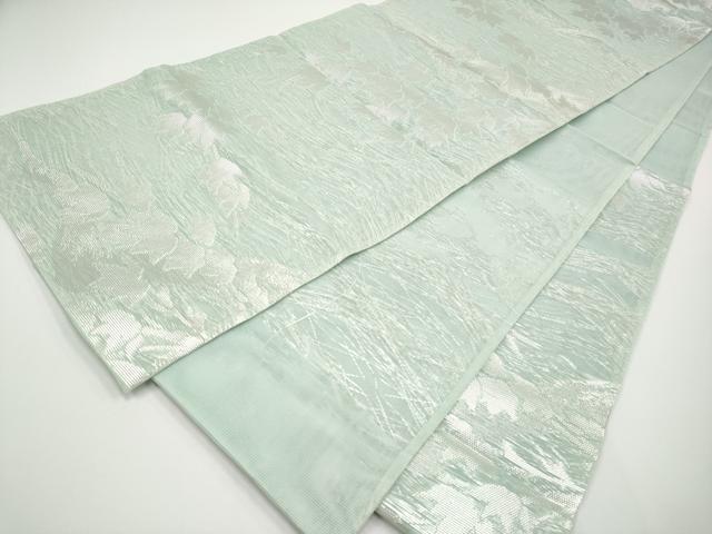 平和屋着物＊夏物 六通柄袋帯 枝葉文 銀糸 正絹 逸品 CABH6185tx
