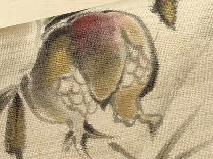 平和屋着物＊夏物　九寸名古屋帯　作家物　手描き　成り物　金彩　麻　逸品　CABH6187tx