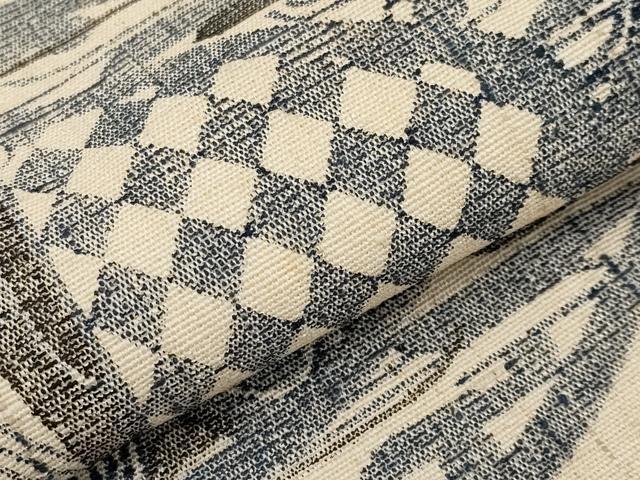 平和屋着物＊夏物　染色作家　小溝一夫　九寸名古屋帯　紬地　正絹　逸品　CABH6188tx