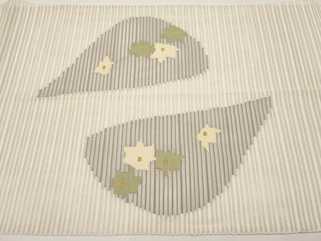 平和屋着物＊夏物　八寸名古屋帯　絽綴れ　遠山枝花文　金銀糸　正絹　逸品　CABH6195tx