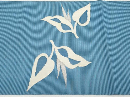 平和屋着物＊夏物　八寸名古屋帯　絽綴れ　草花丸文　銀糸　正絹　逸品　CABH6200tx