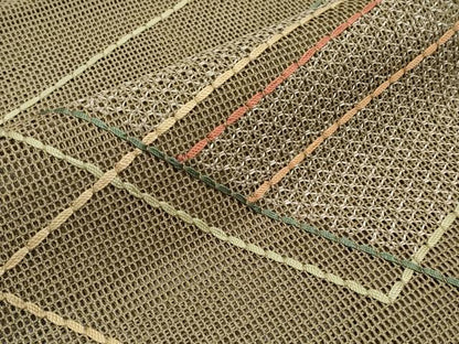 平和屋着物＊夏物　八寸名古屋帯　色紙重ね文　正絹　逸品　CABH6204tx