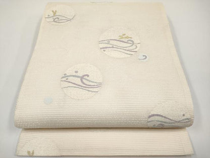平和屋着物＊夏物 六通柄袋帯 跳兎 金糸 正絹 逸品 CABH6207tx