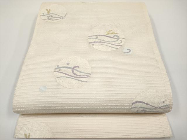 平和屋着物＊夏物 六通柄袋帯 跳兎 金糸 正絹 逸品 CABH6207tx