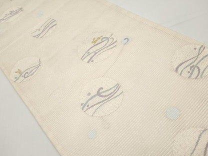 平和屋着物＊夏物 六通柄袋帯 跳兎 金糸 正絹 逸品 CABH6207tx