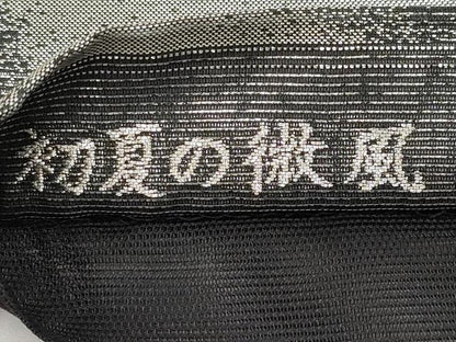 平和屋着物＊夏物 六通柄袋帯 初夏の微風 黒地 金銀糸 鈴乃屋扱い 正絹 逸品 CABH6218tx