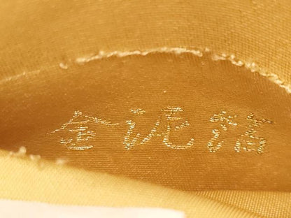 平和屋本店●太鼓柄袋帯　作家物　人物文　本金箔　金泥箔　正絹　逸品　未使用　CABH6232tx
