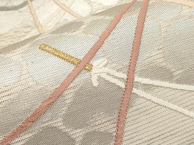 平和屋着物＊夏物　六通柄袋帯　唐織　溢れ松葉　金銀糸　正絹　逸品　CABH6292tx
