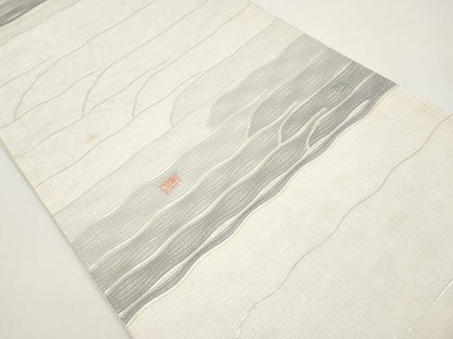 平和屋着物＊夏物　六通柄袋帯　横段文　金銀糸　正絹　逸品　CABH6297tx