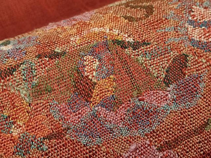 平和屋着物＊夏物　太鼓柄袋帯　櫛織　宝尽くし草花文　正絹　逸品　未使用　CABH6304tx