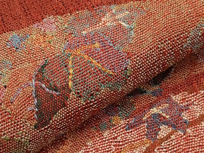 平和屋着物＊夏物　太鼓柄袋帯　櫛織　宝尽くし草花文　正絹　逸品　未使用　CABH6304tx