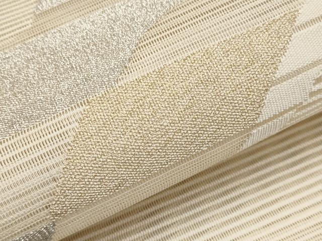 平和屋着物＊夏物　太鼓柄袋帯　絽綴れ　抽象文　金銀糸　正絹　逸品　未使用　CABH6309tx